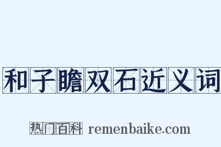 和子瞻双石近义词是什么意思的图片